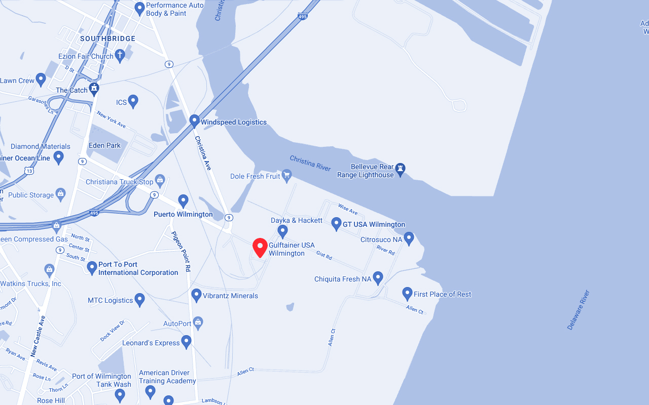 Port of Wilmington Facilities One Hausel Road, Wilmington, DE 19801 (Old Ferry Road, Wilmington DE)